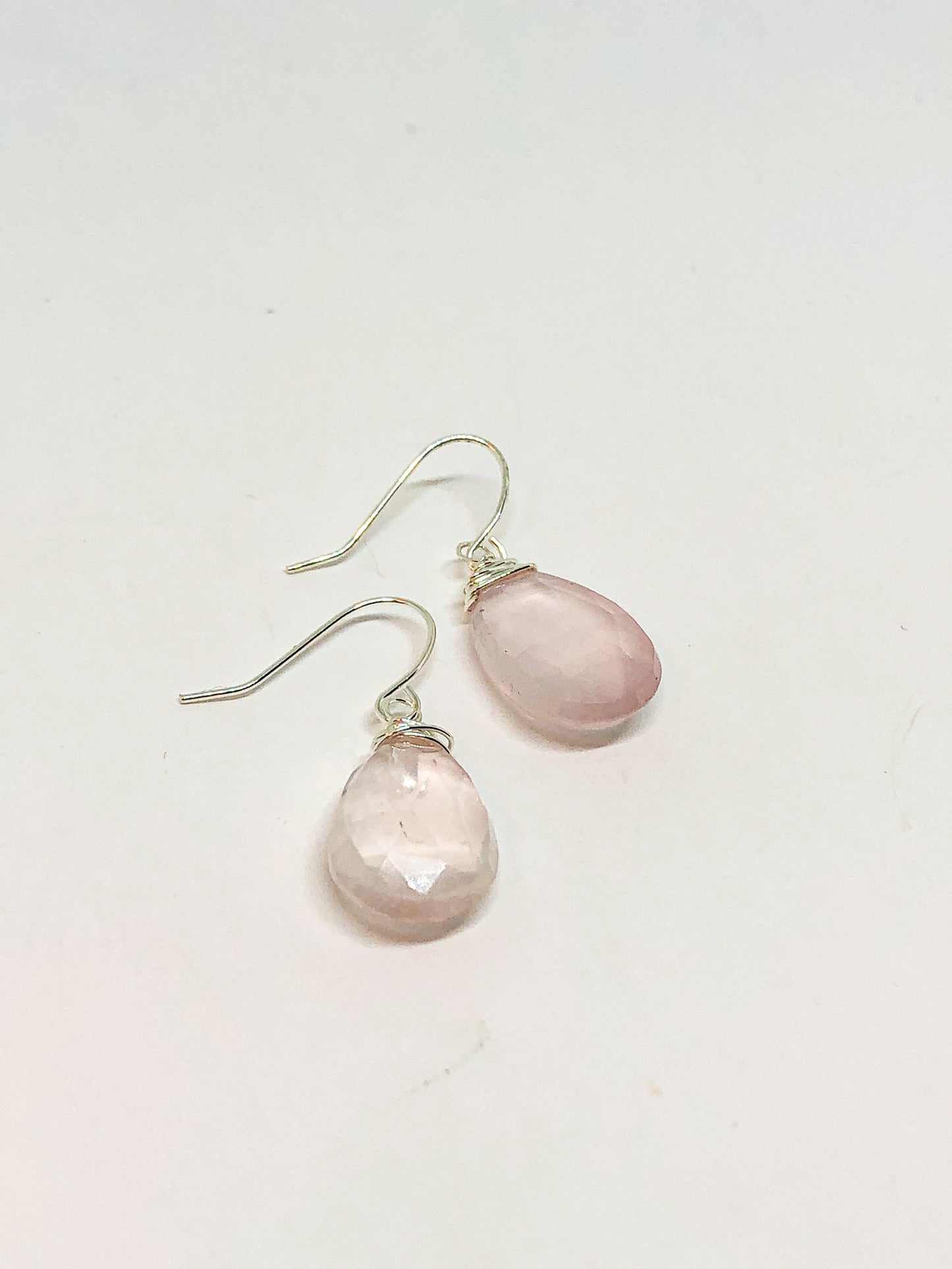 Rose quartz earrings