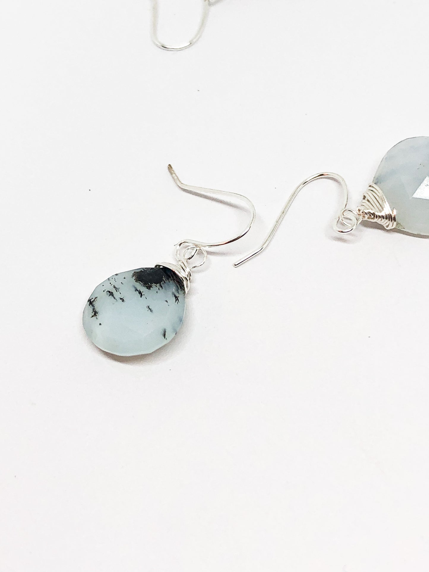 Moss agate earrings
