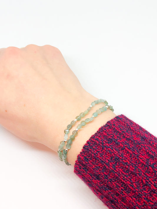 Blue Apatite gemstone bracelet set