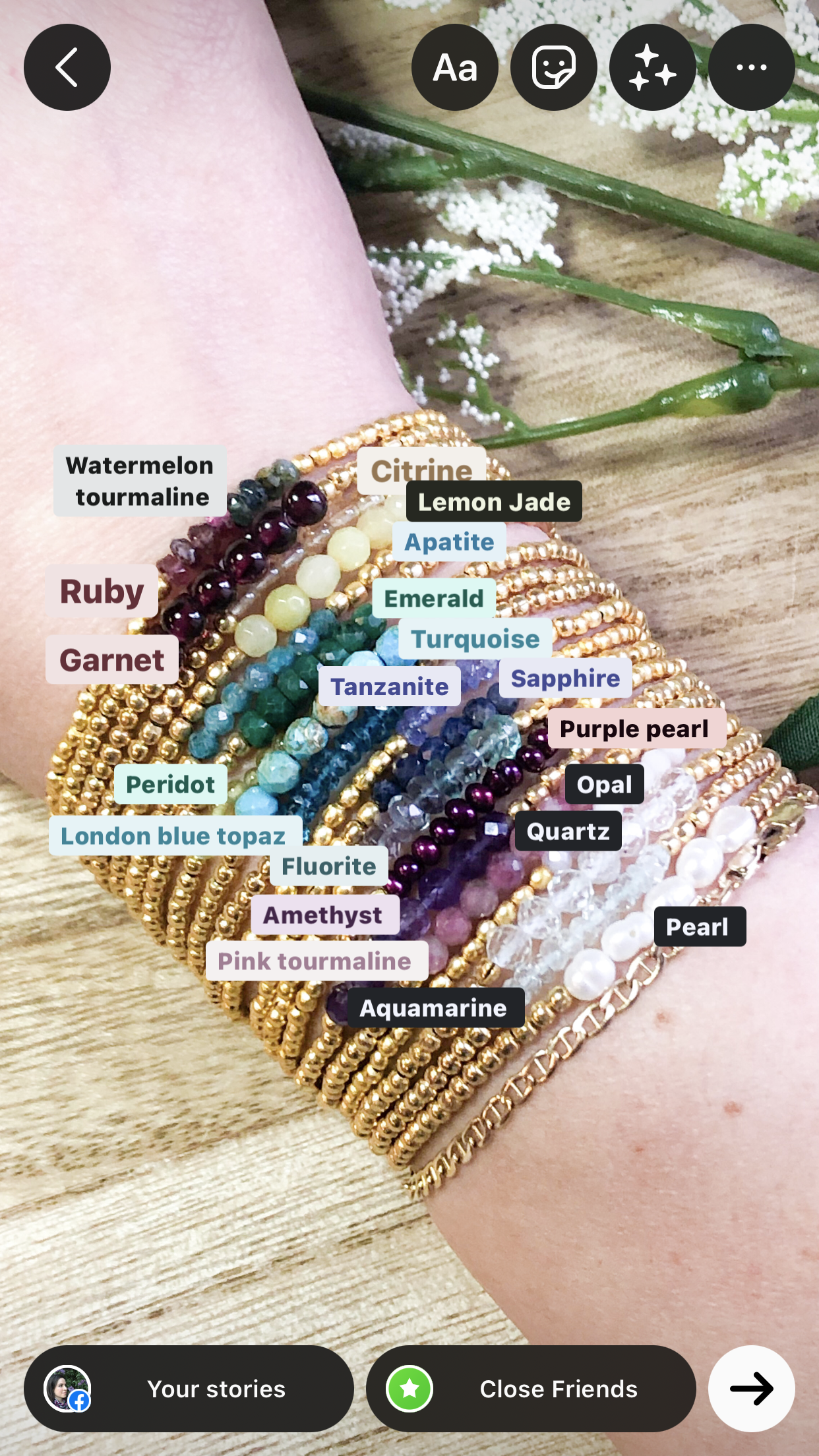 Custom birthstone bracelet- wire wrapped