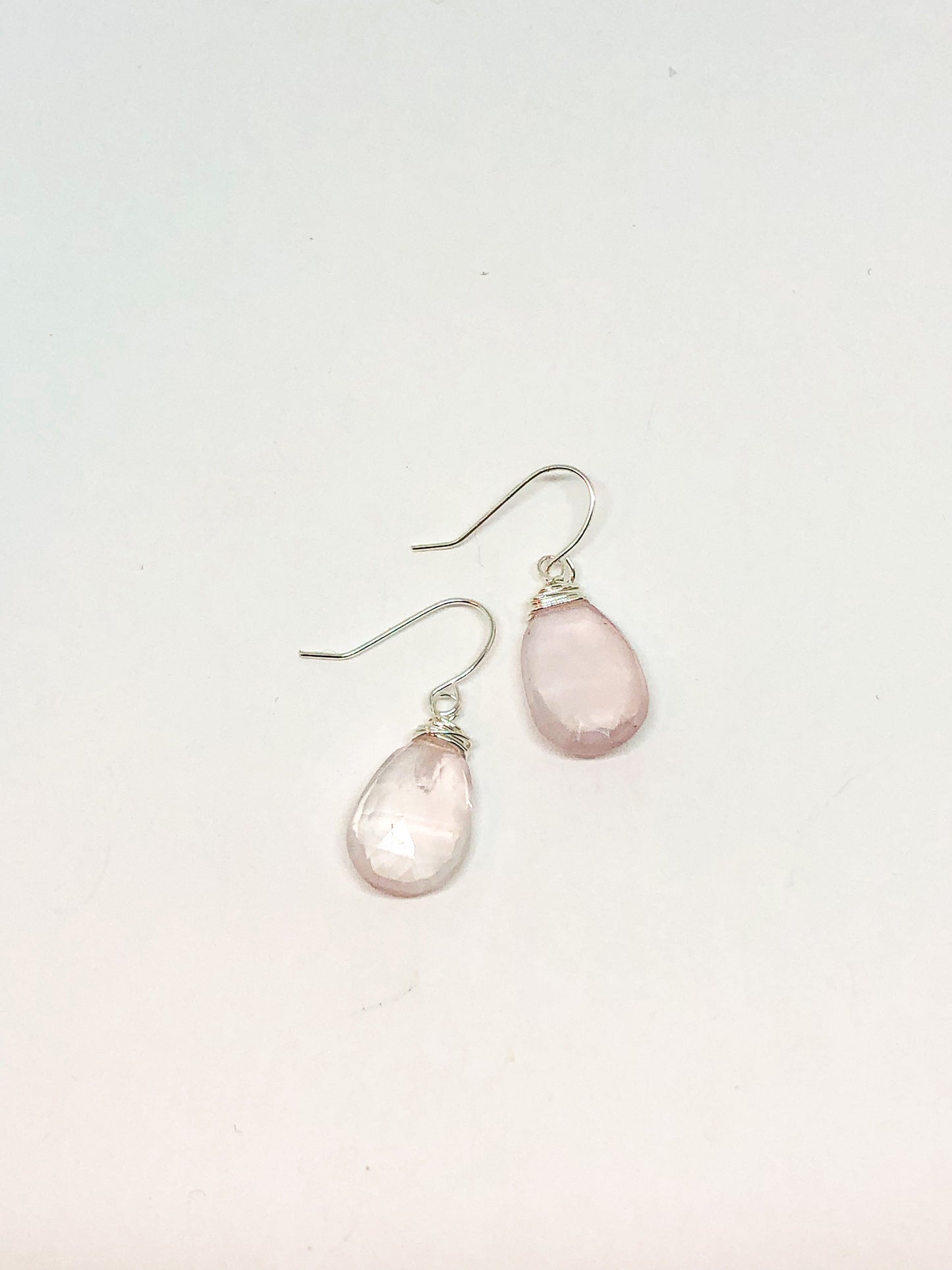 Rose quartz earrings