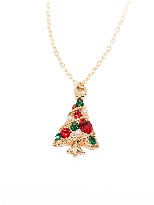 Christmas tree necklace