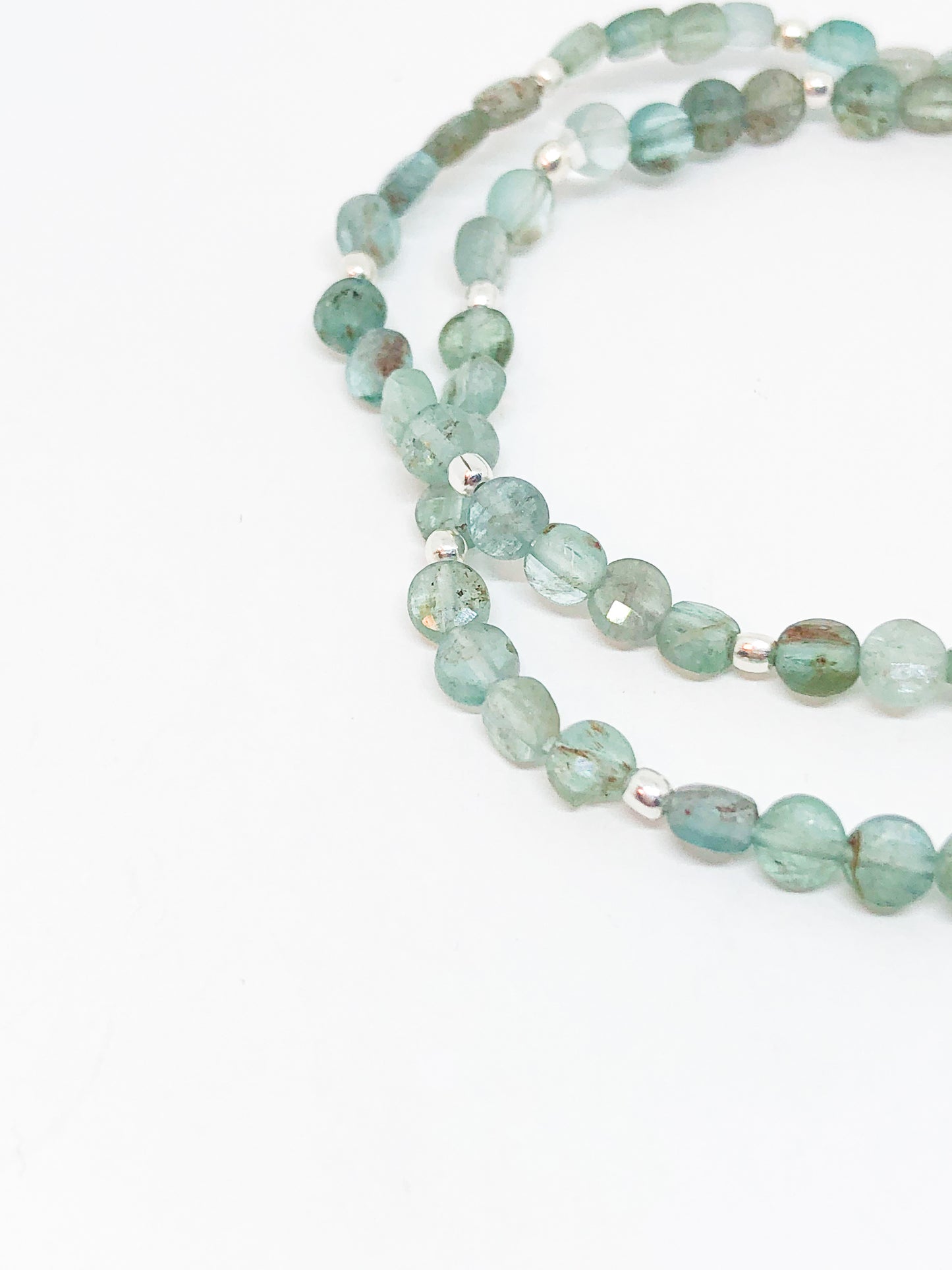 Blue Apatite gemstone bracelet set