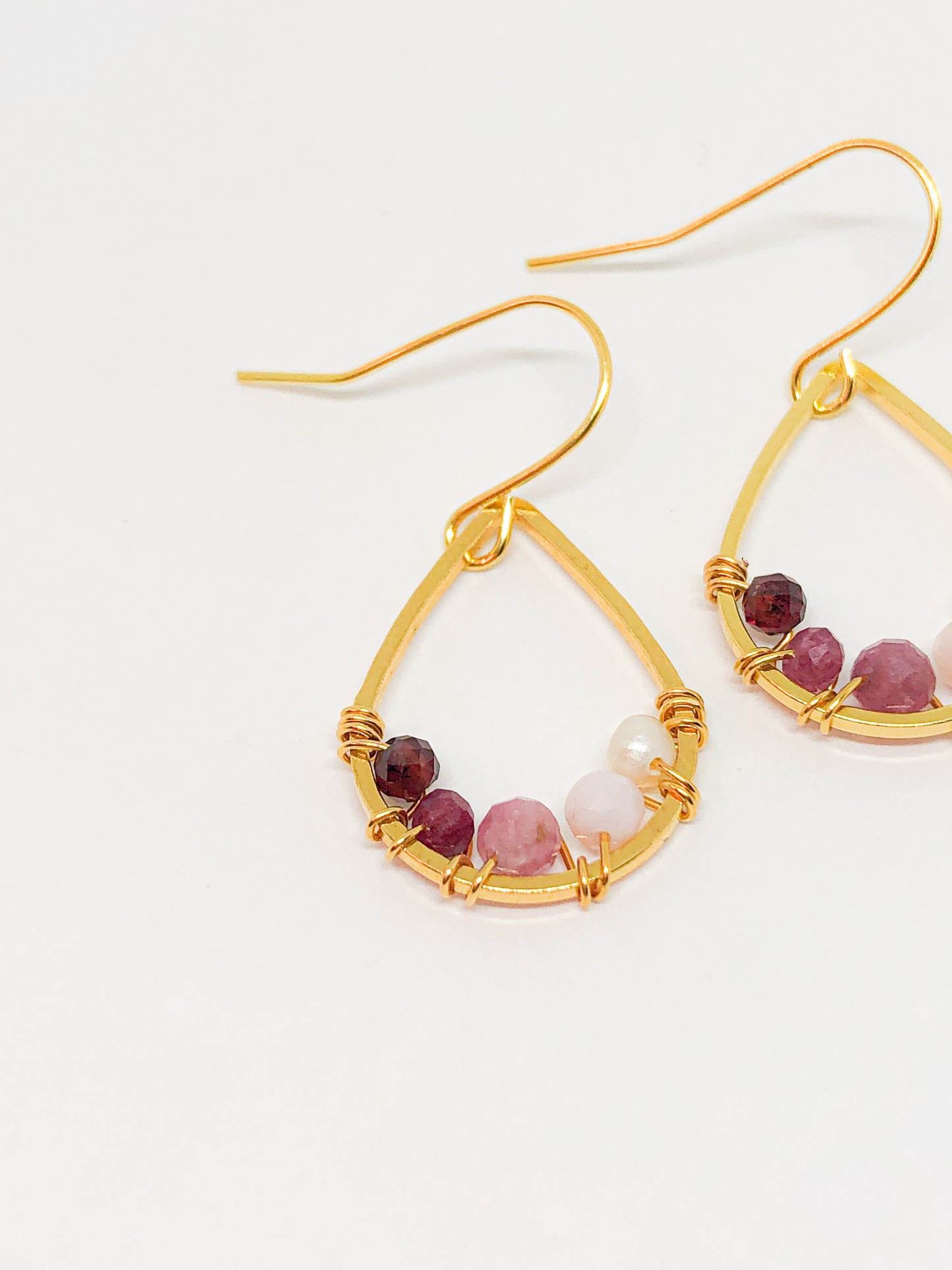 Custom birthstone earrings - teardrop