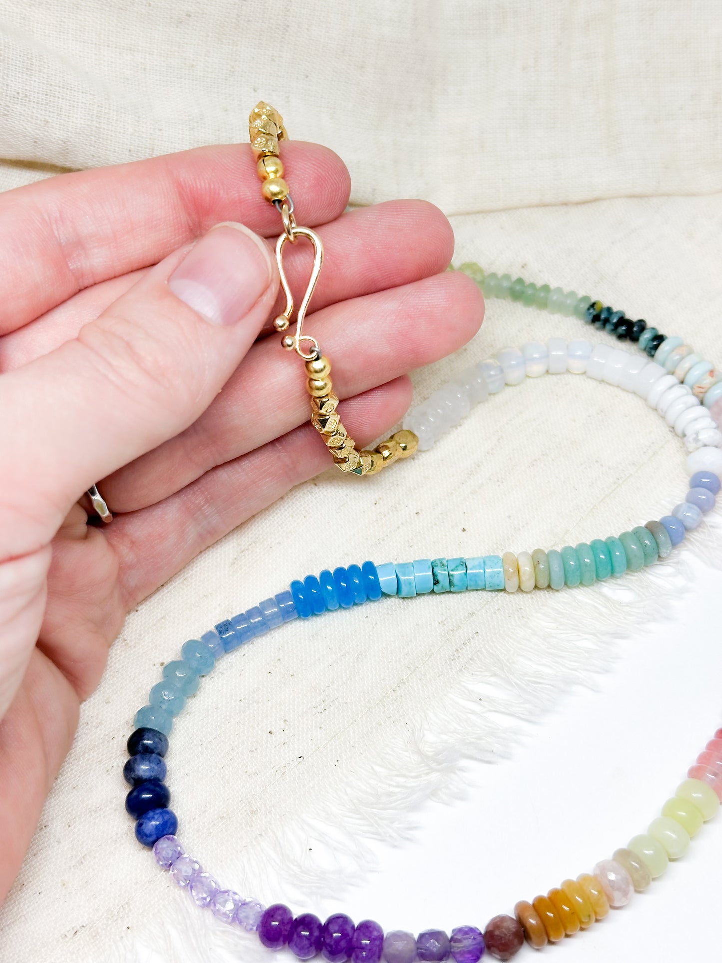 Summer gemstone necklace