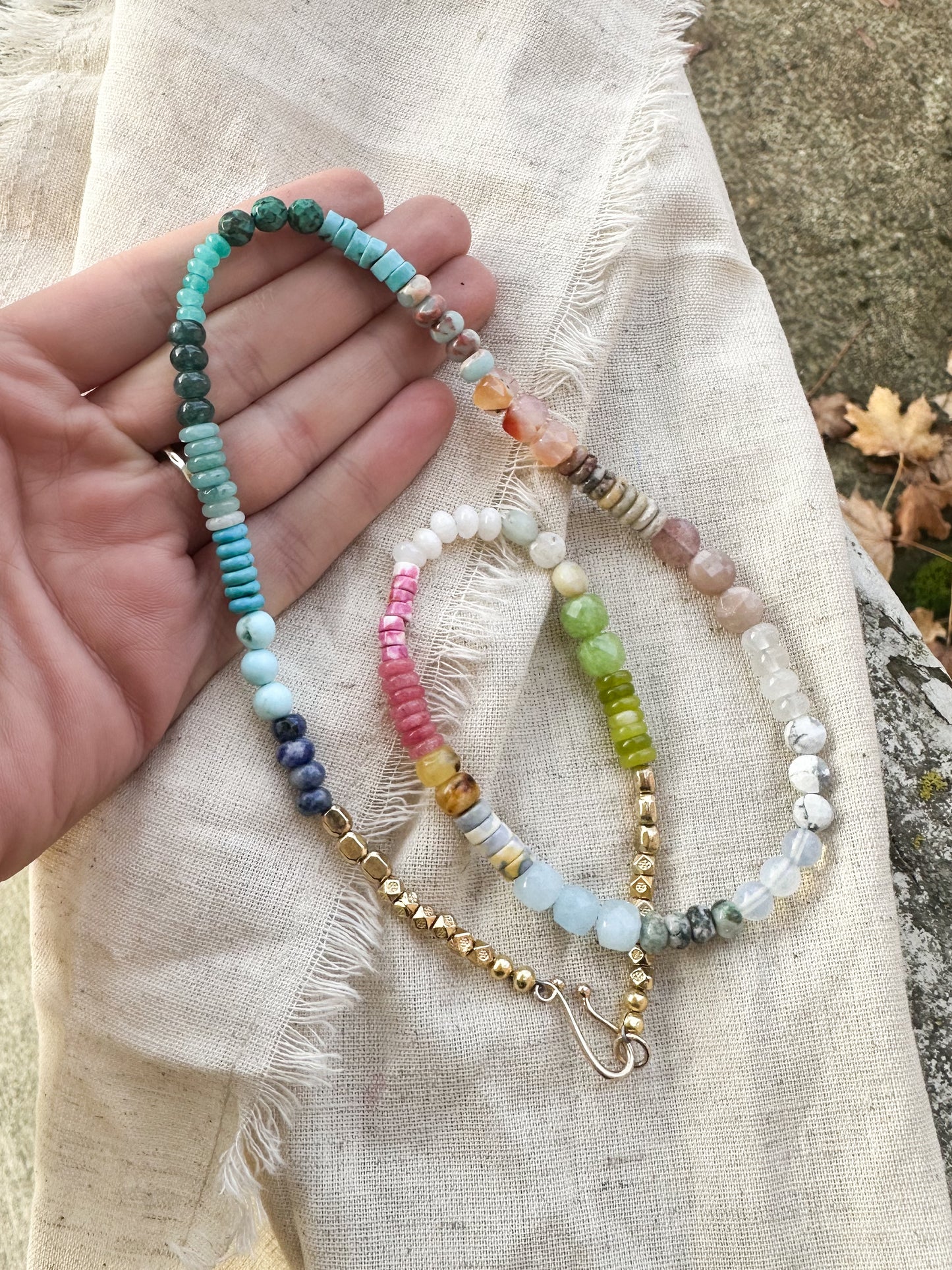 Subtle gemstone necklace