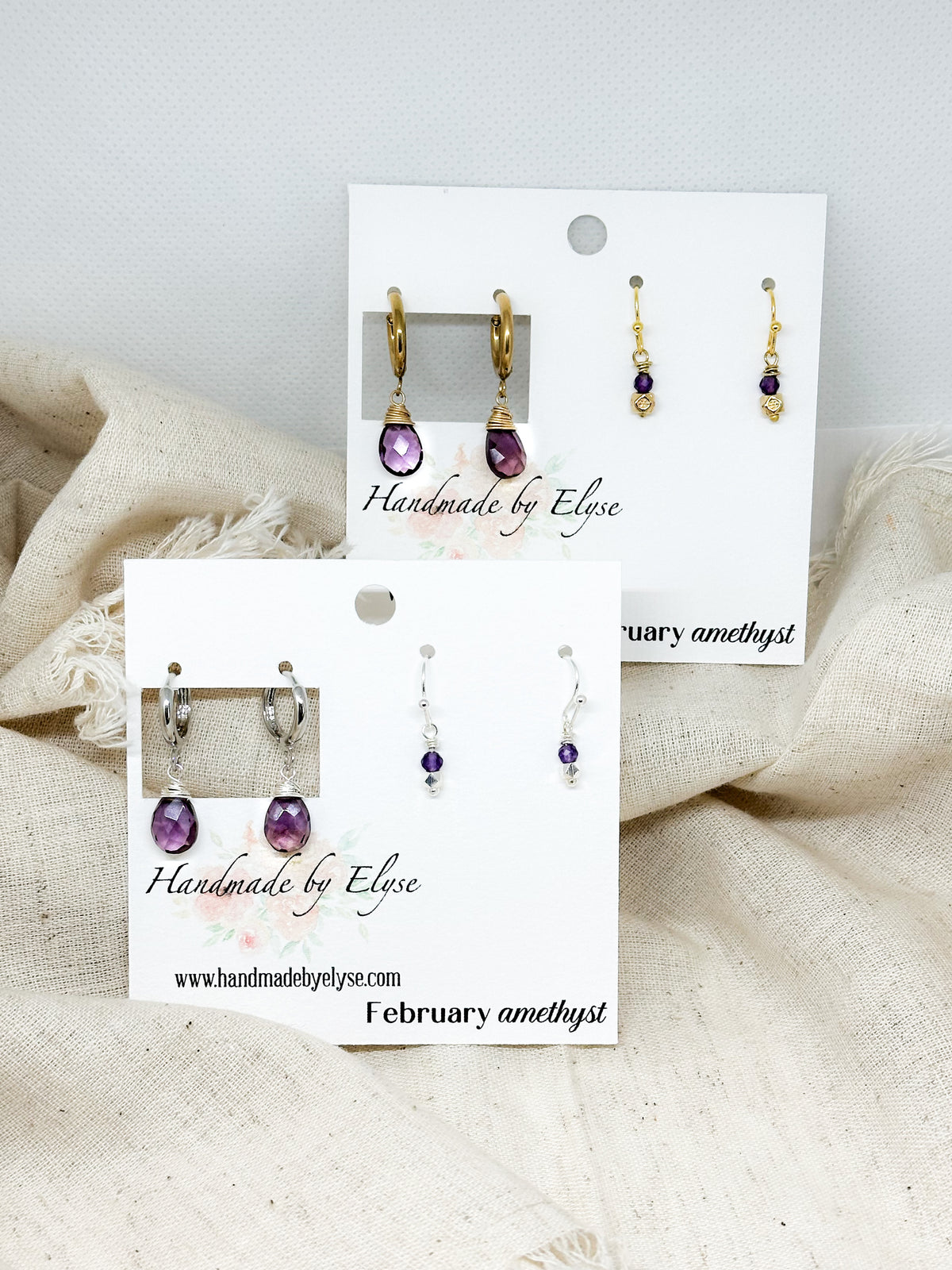 Birthstone earring set