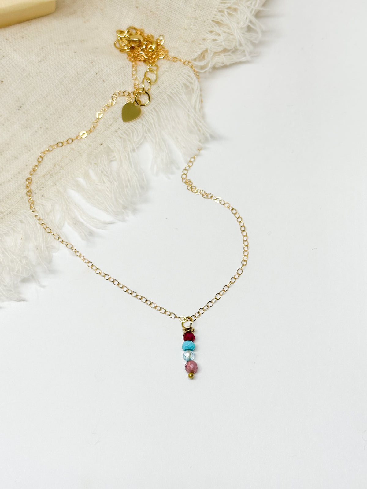 Custom birthstone necklace pendant