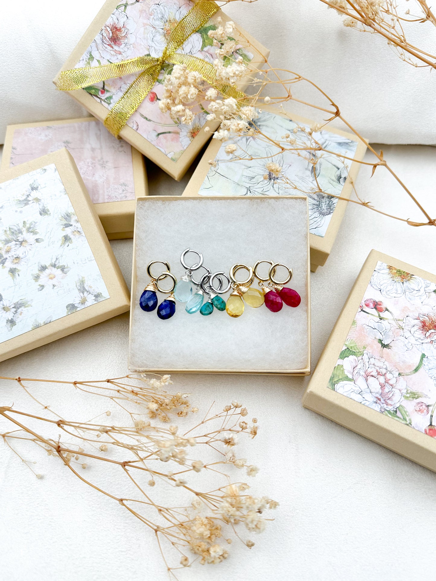 Custom Birthstone Huggies