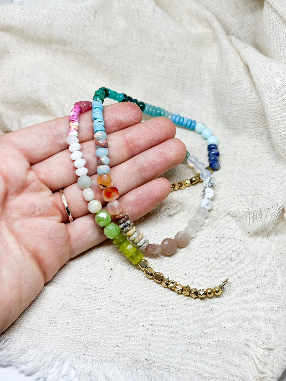 Subtle gemstone necklace
