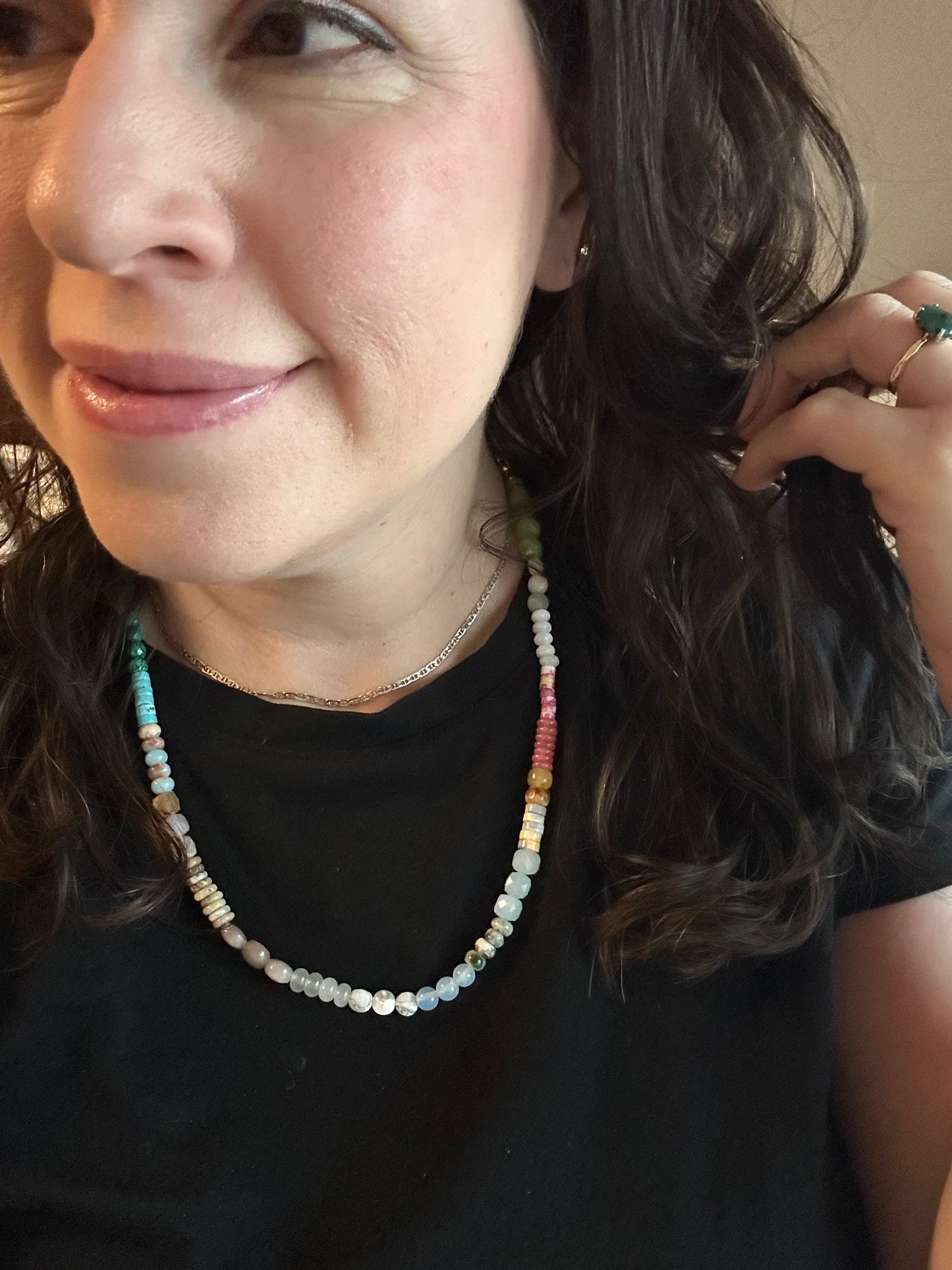 Subtle gemstone necklace