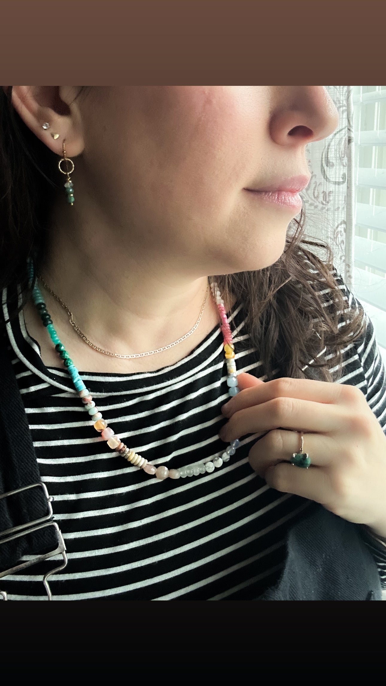 Subtle gemstone necklace