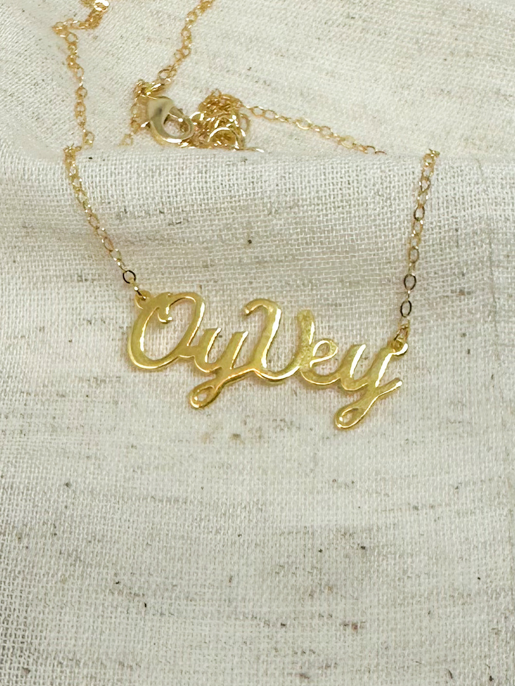 Gold Oy Vey Necklace