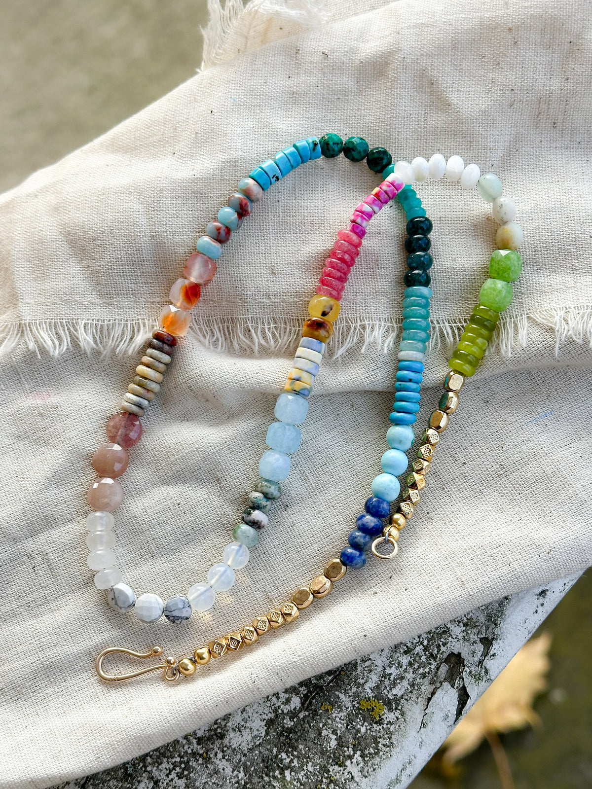 Subtle gemstone necklace