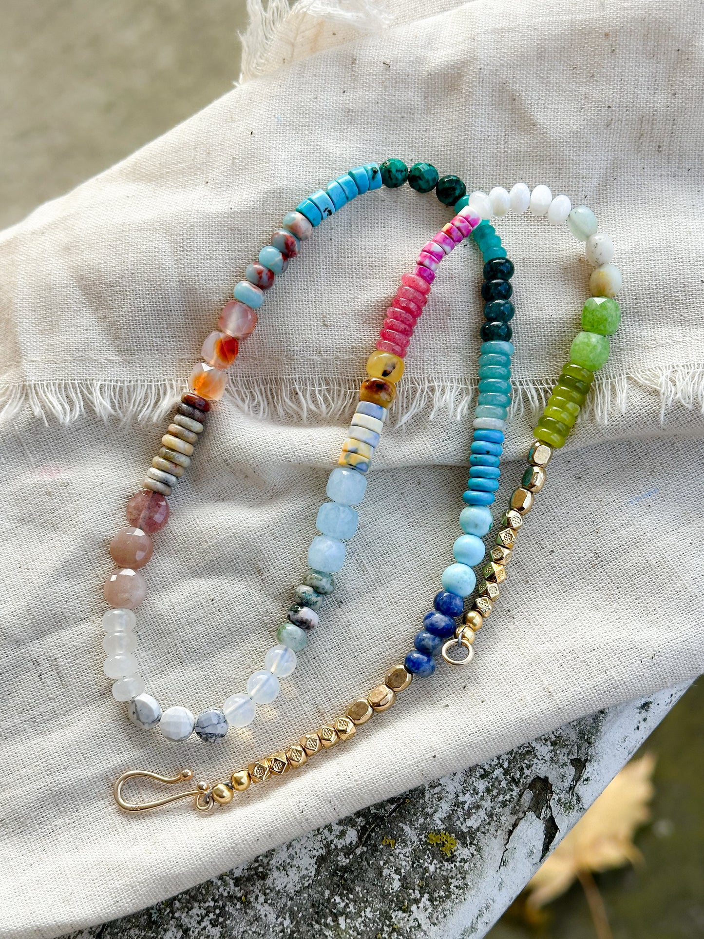 Subtle gemstone necklace