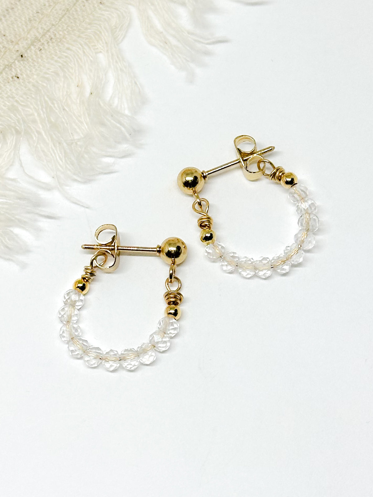 Birthstone hoop earrings