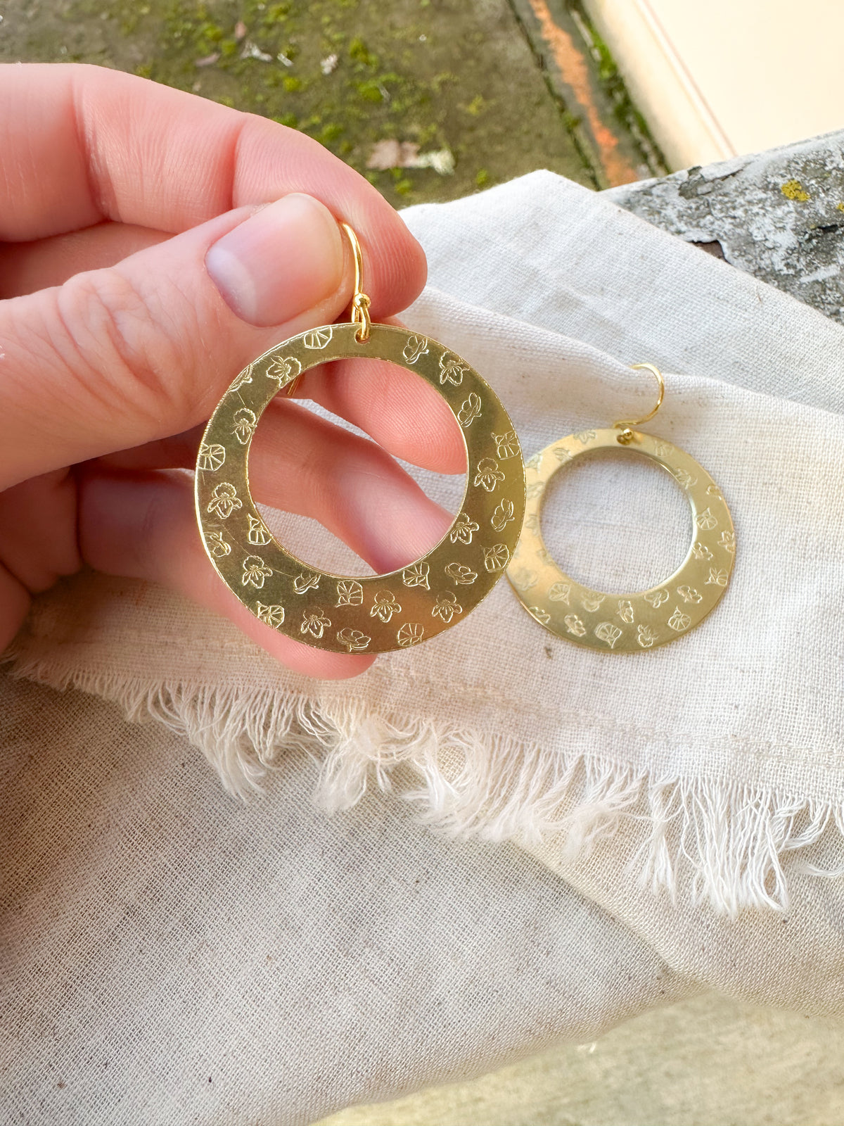 Family birth flower statement earrings