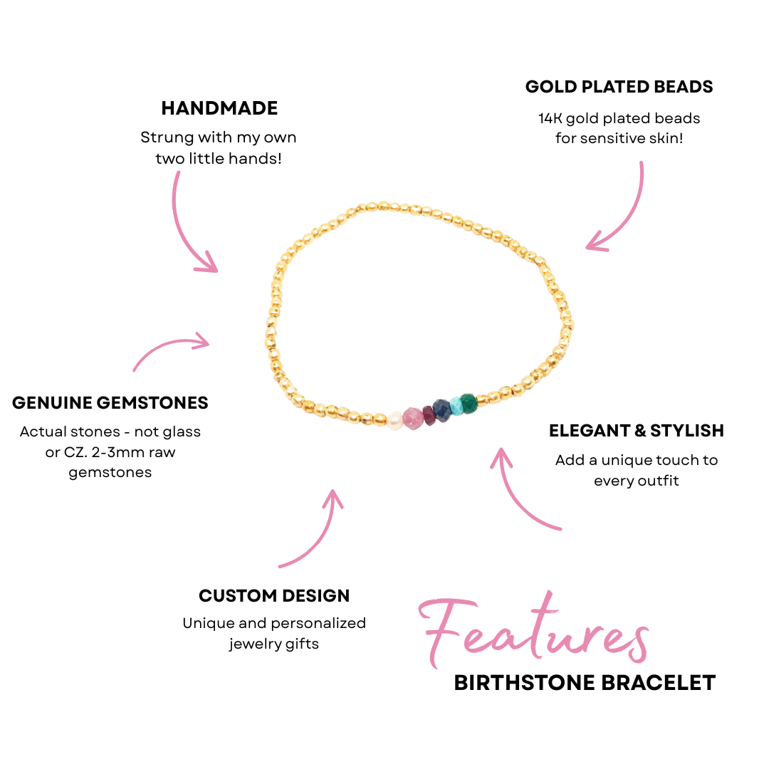 February birthstone bracelets stretchy and perfect - Amethyst