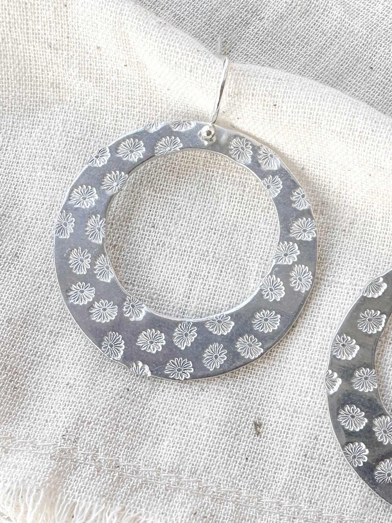 Family birth flower statement earrings