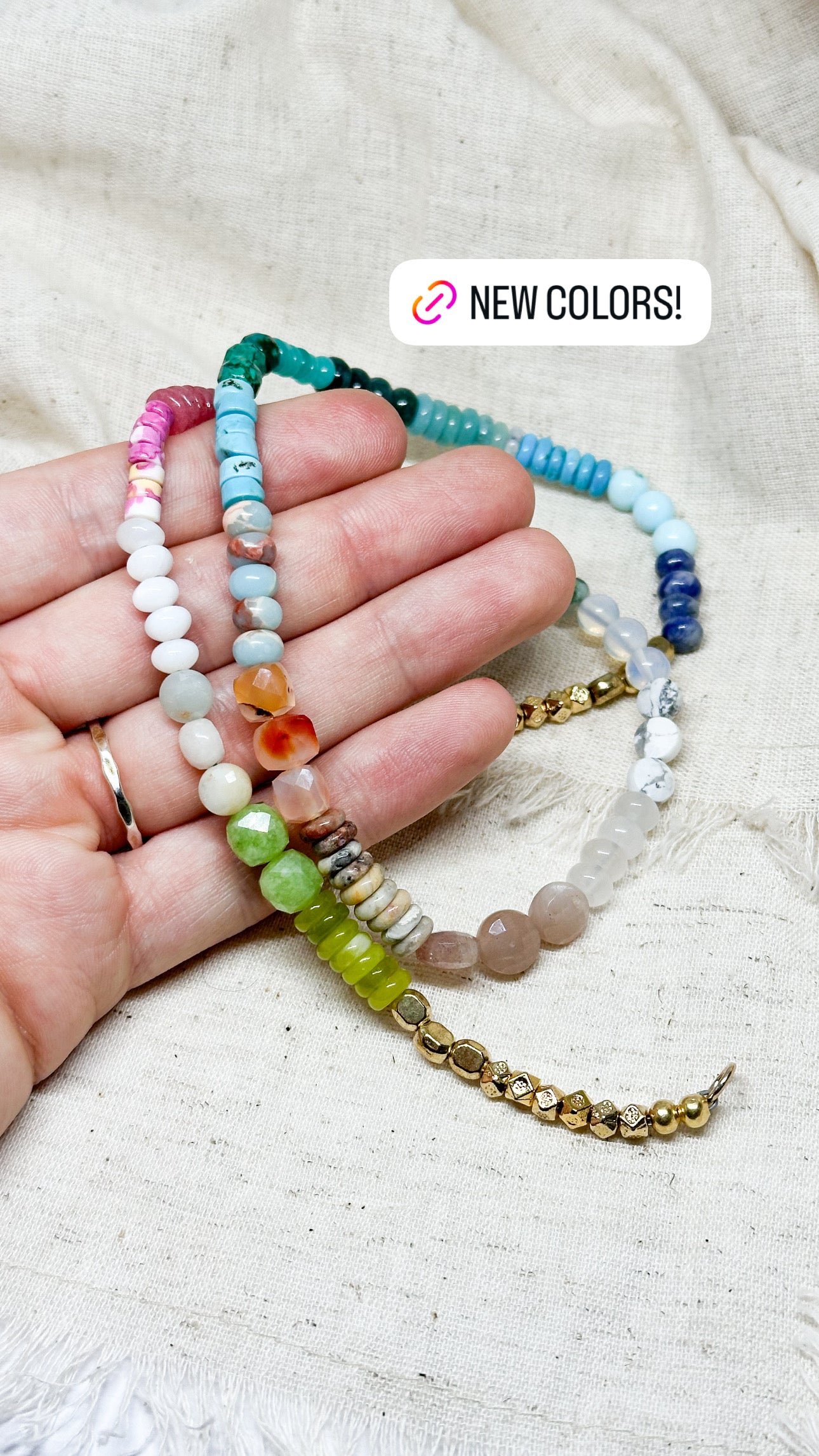 Subtle gemstone necklace