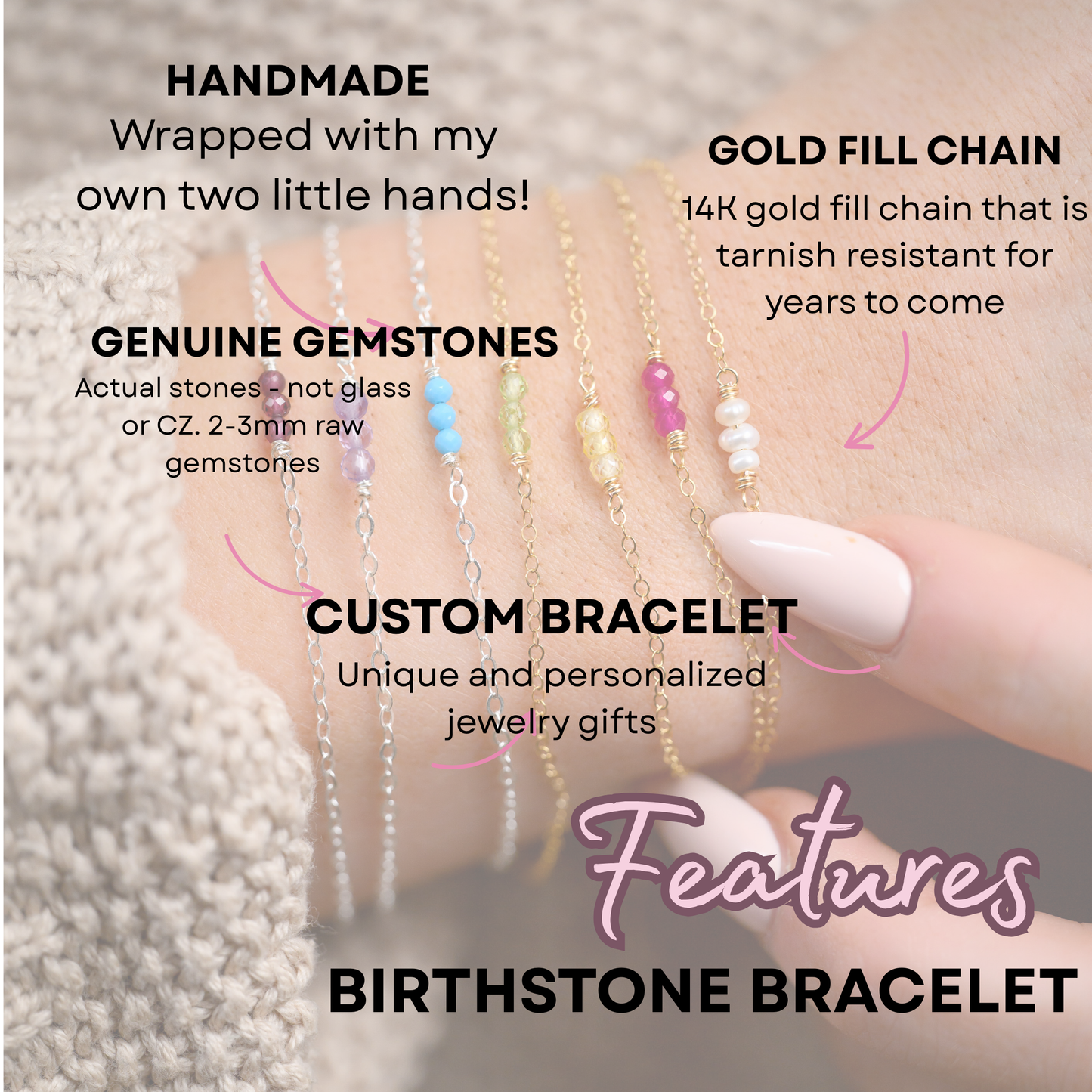 Custom Birthstone Bracelets