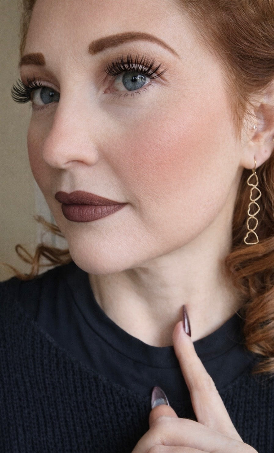 Heart earrings in gold fill
