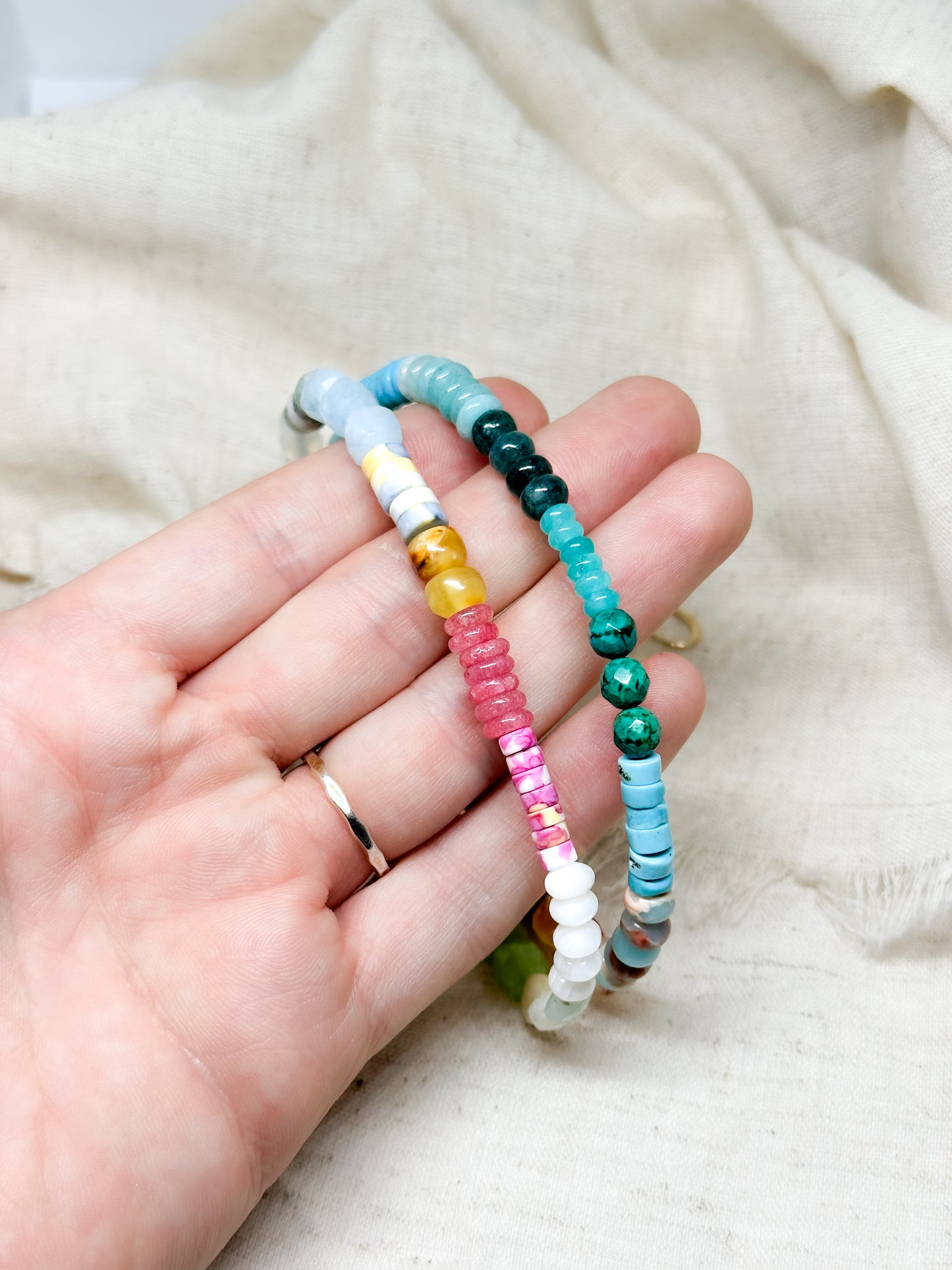 Subtle gemstone necklace