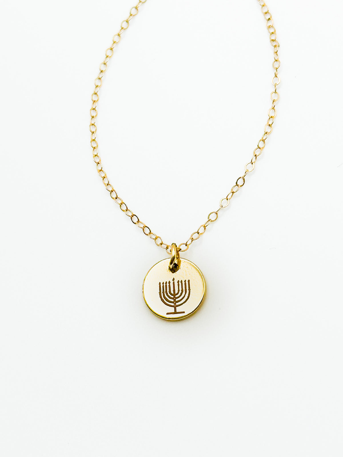 Menorah earrings gold