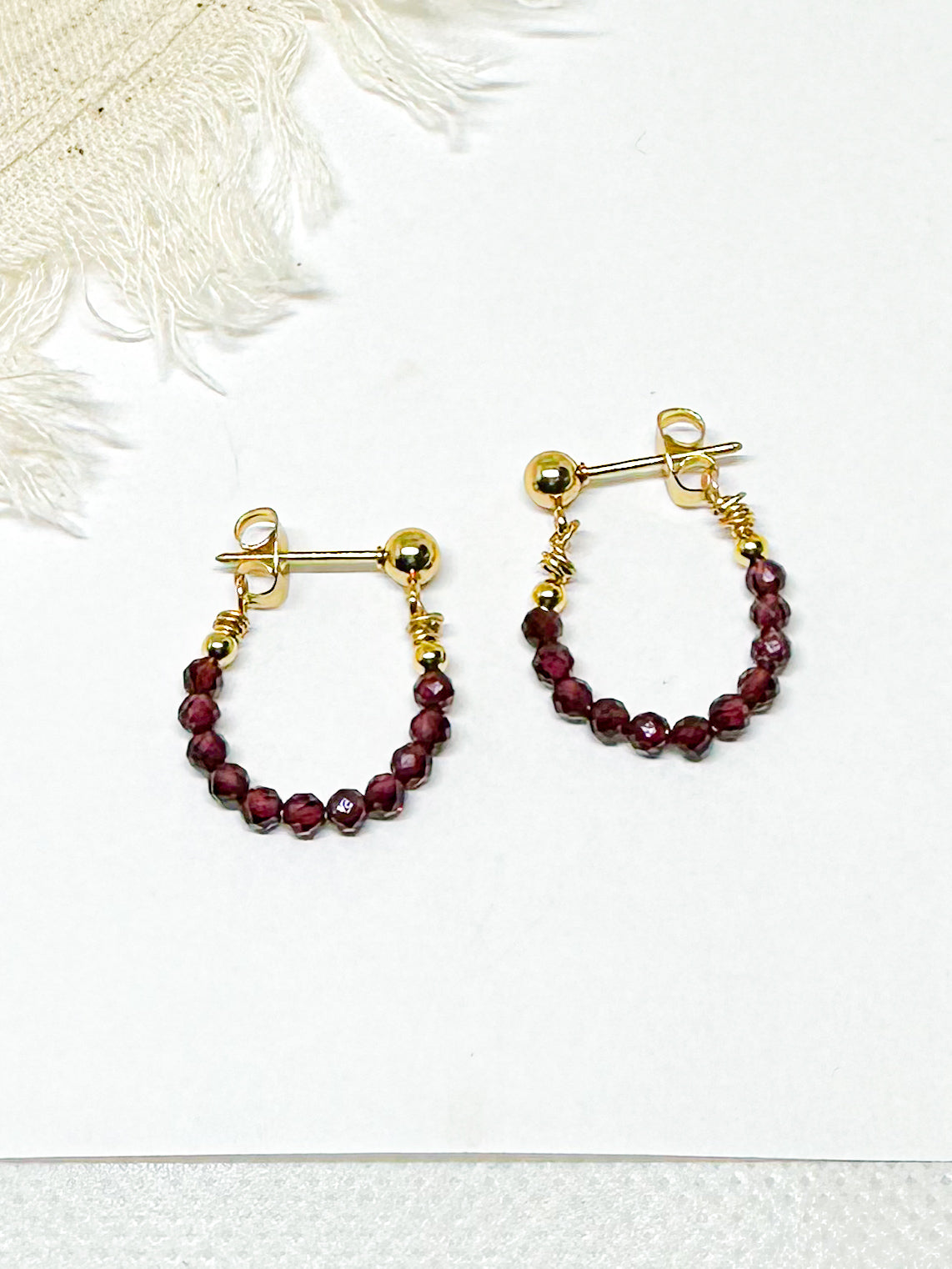 Birthstone hoop earrings