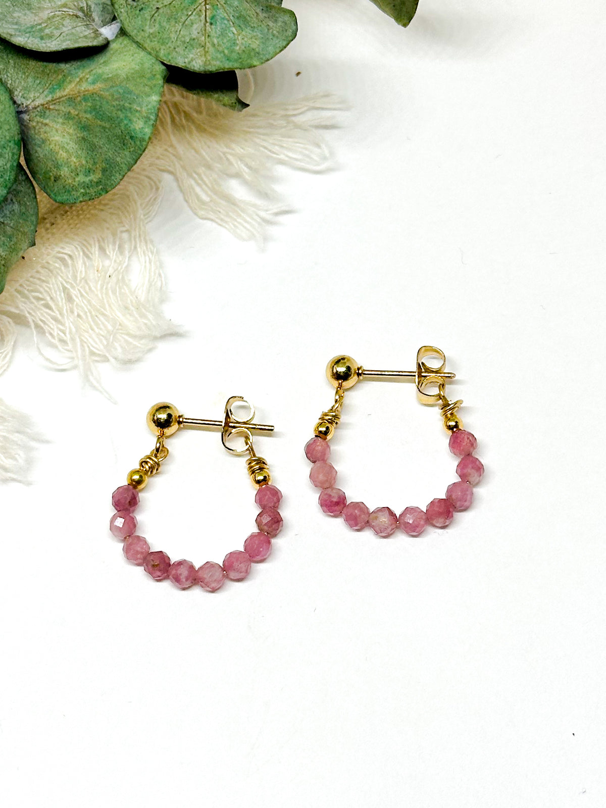 Birthstone hoop earrings