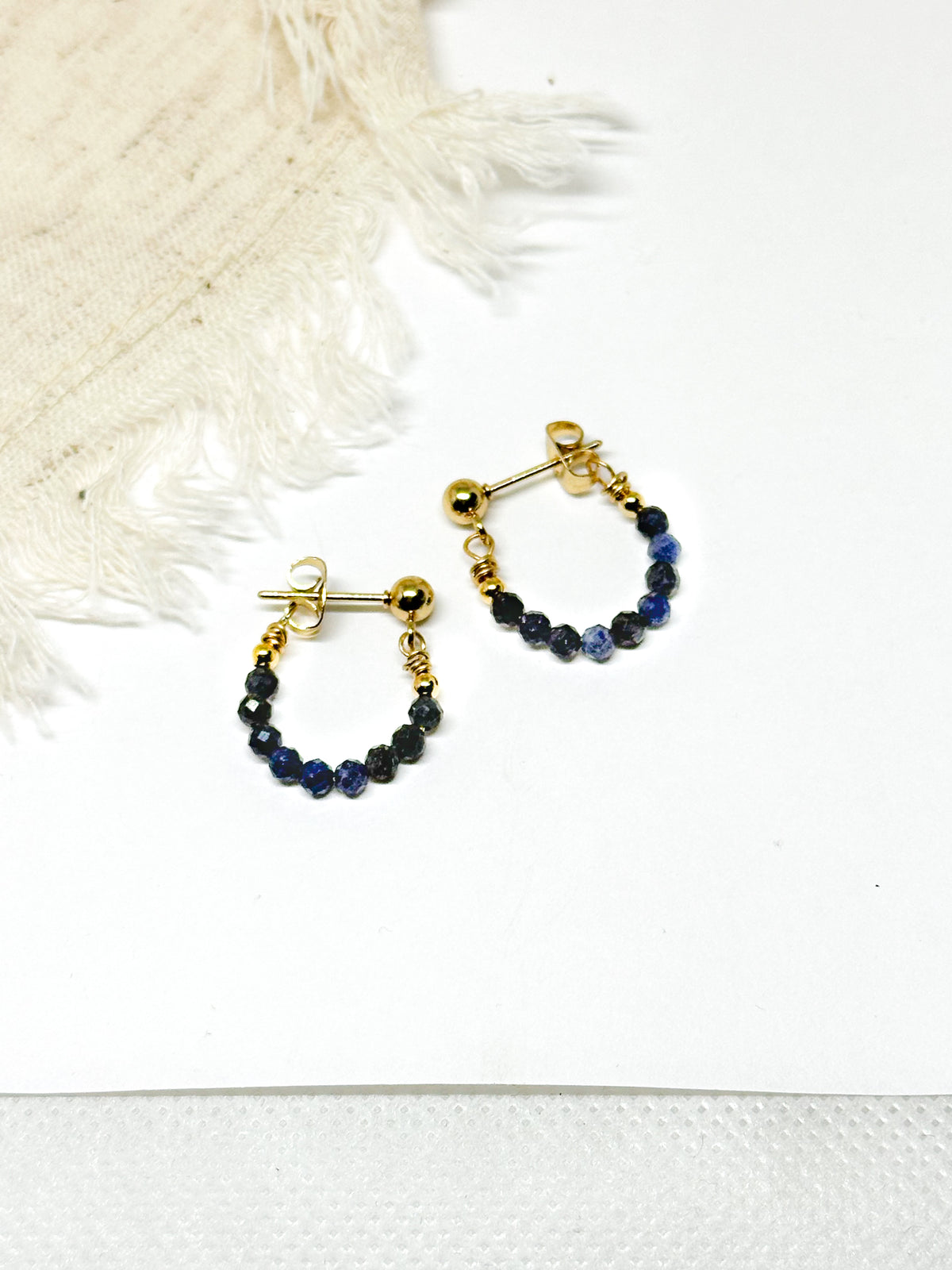 Birthstone hoop earrings