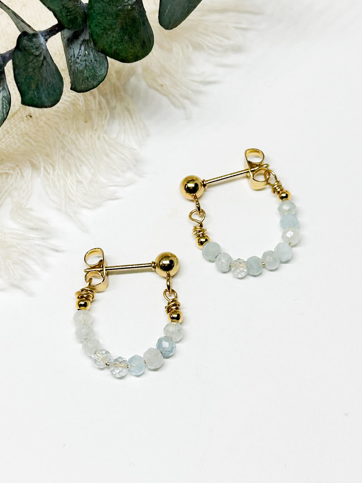 Birthstone hoop earrings