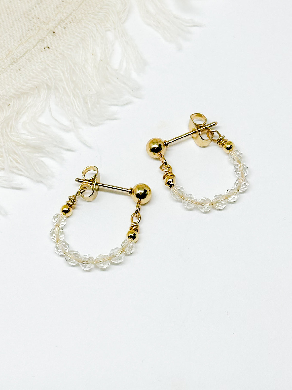 Birthstone hoop earrings