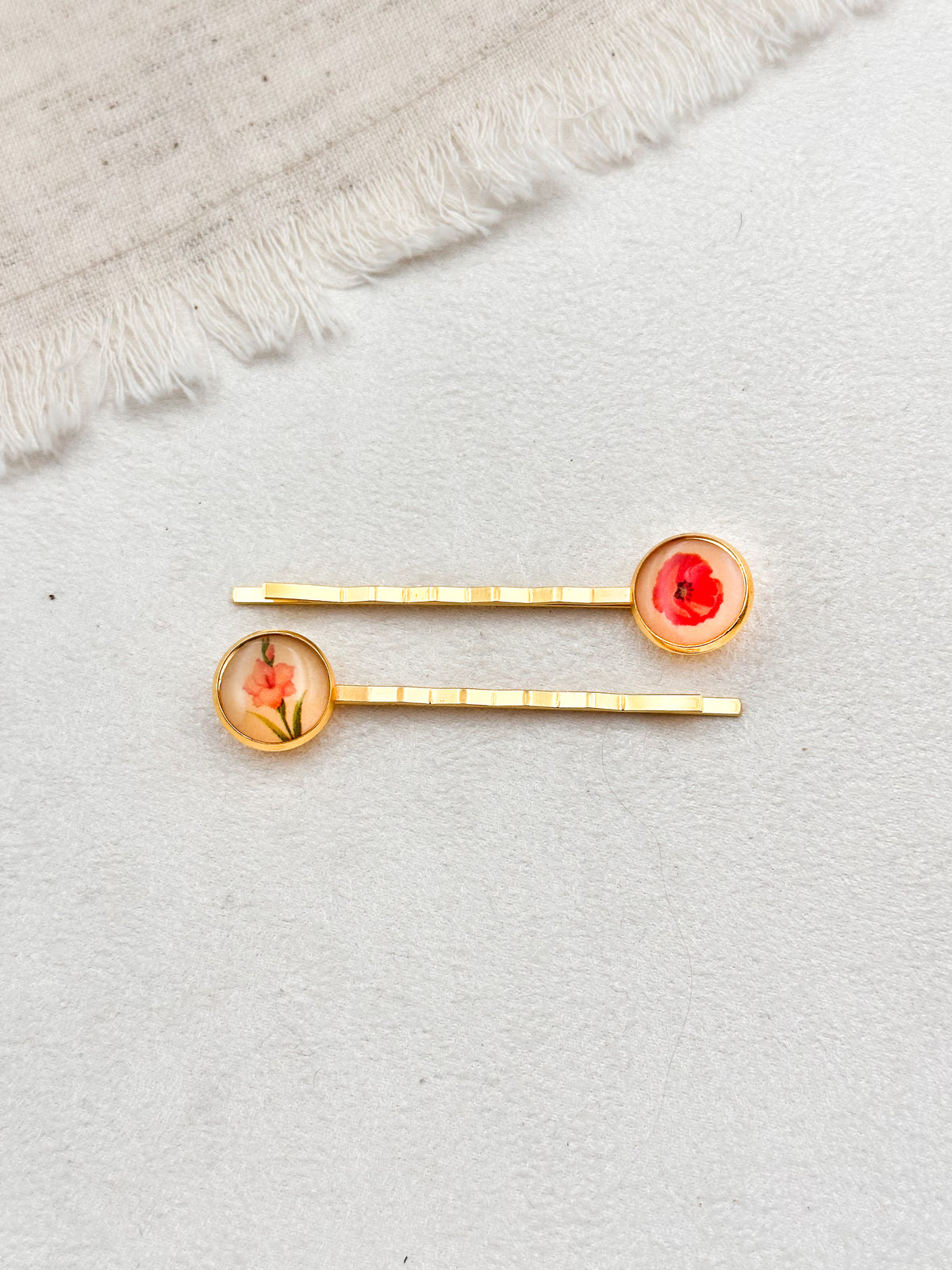 Birth flower hair pin - set of 2