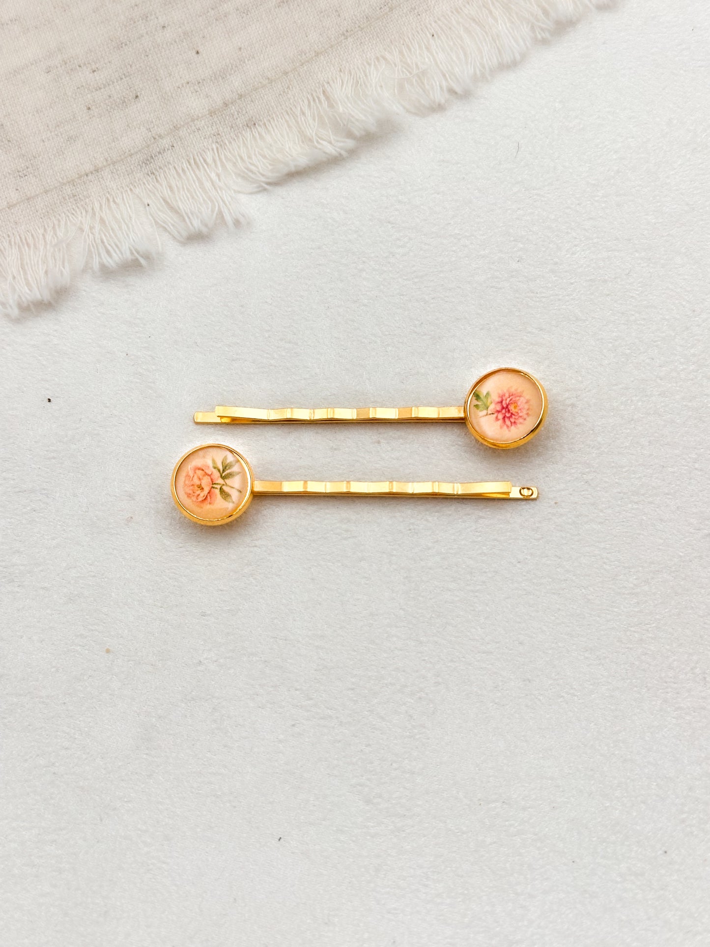 Birth flower hair pin - set of 2