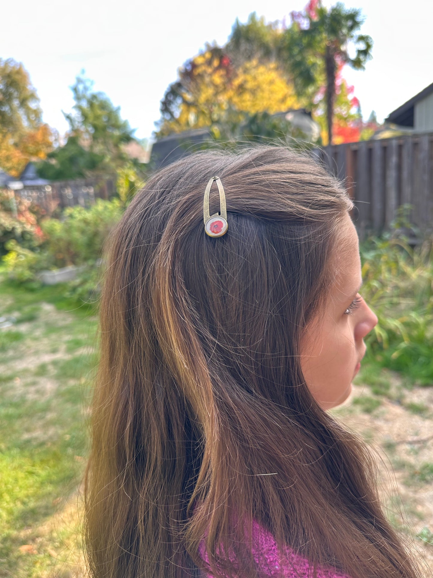 Birth flower barrette- set of 2