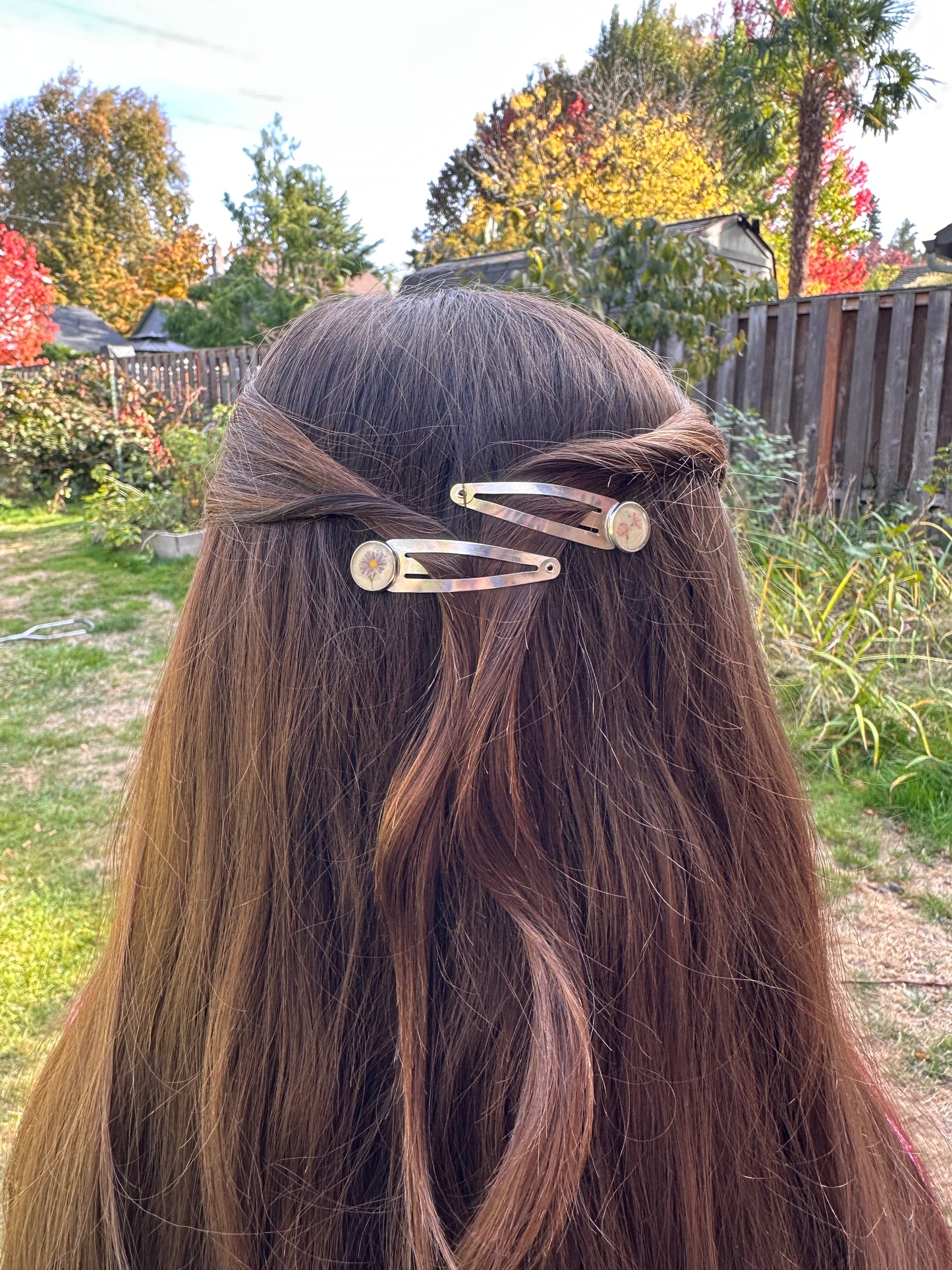 Birth flower barrette- set of 2