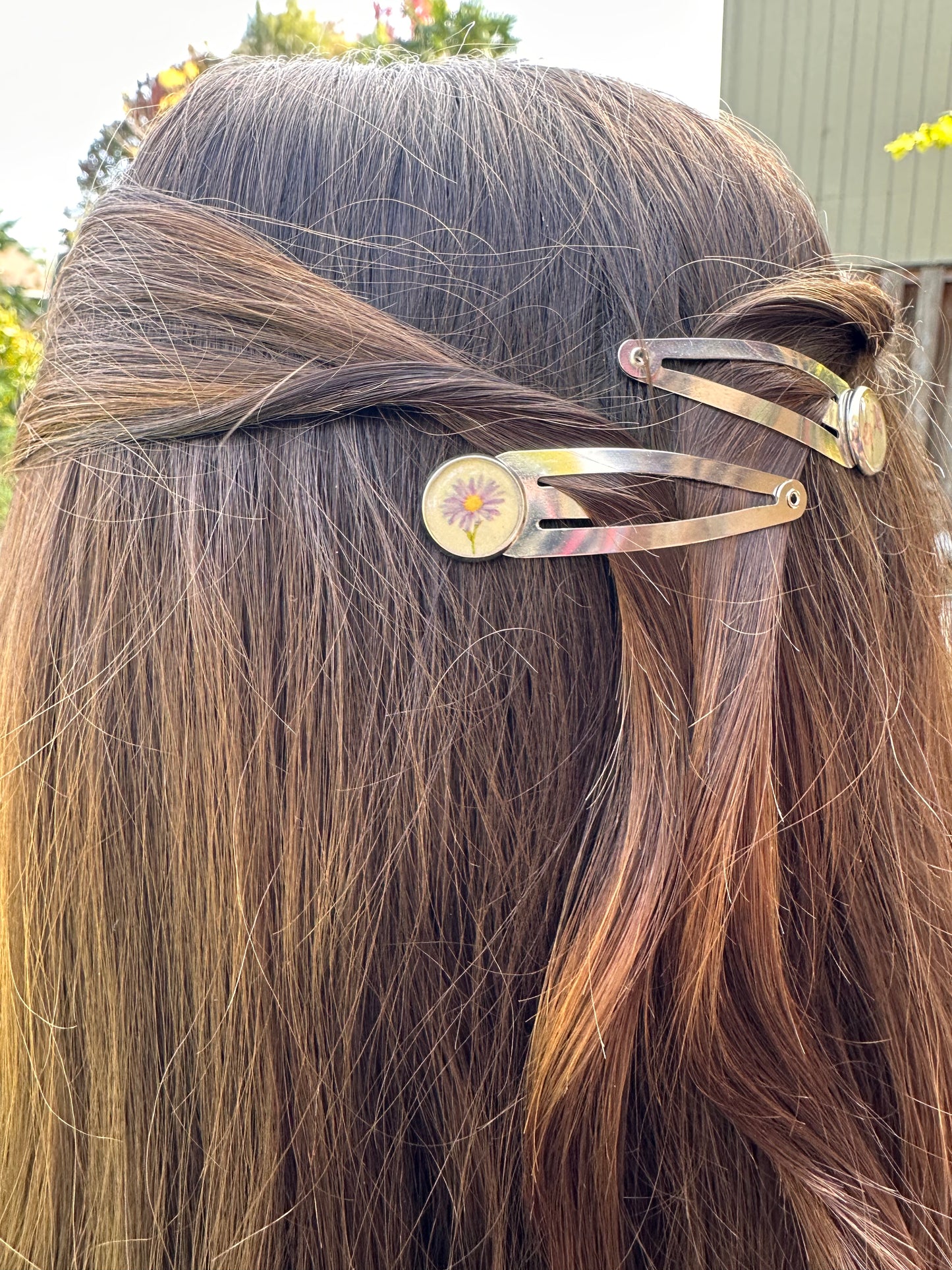 Birth flower barrette- set of 2