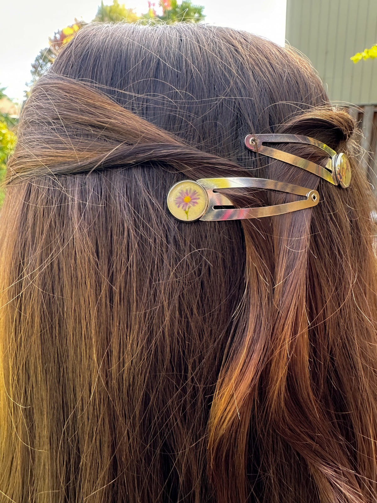 Birth flower barrette- set of 2