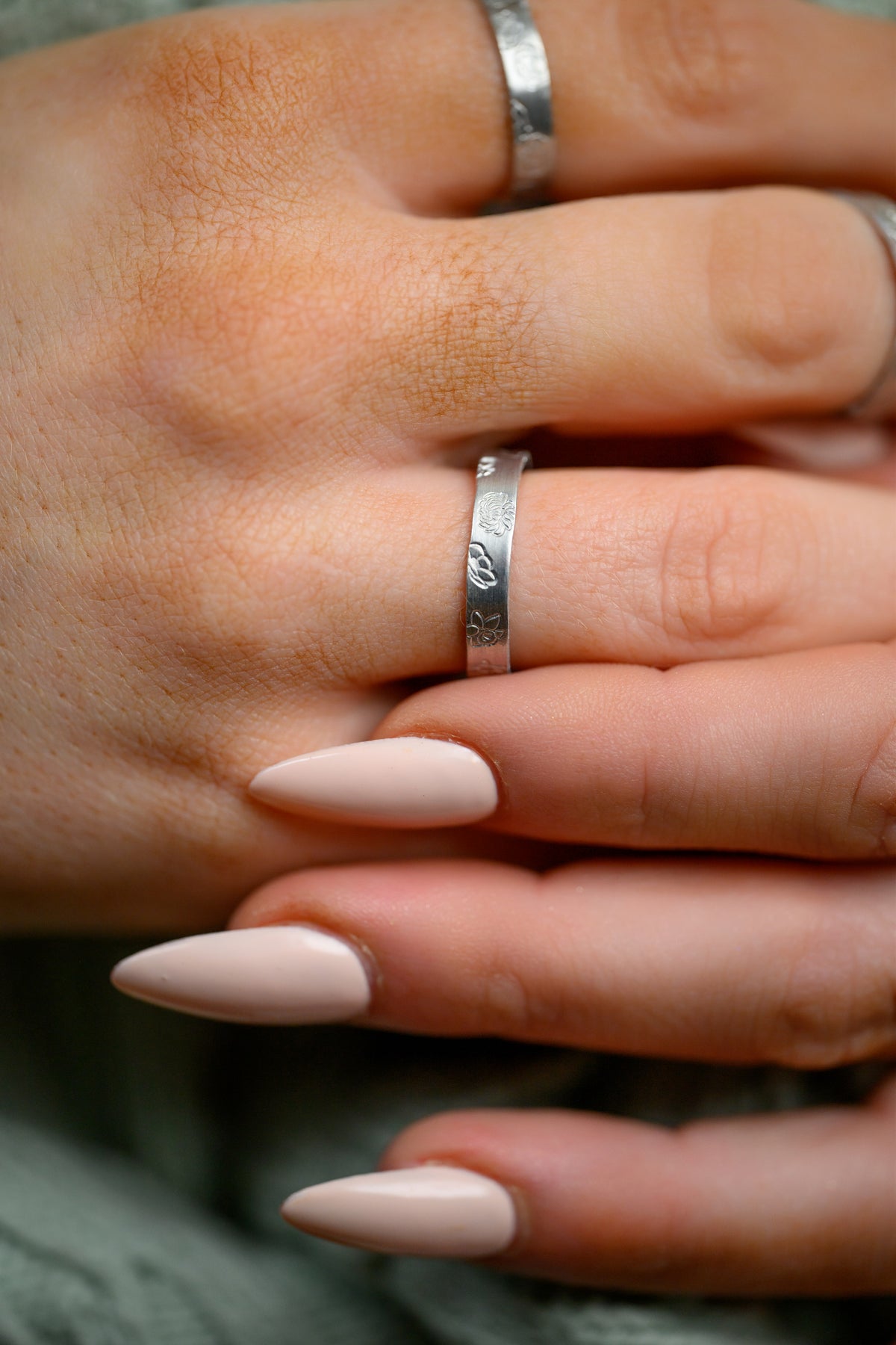 Mother's Day Gift - Family birth flower ring