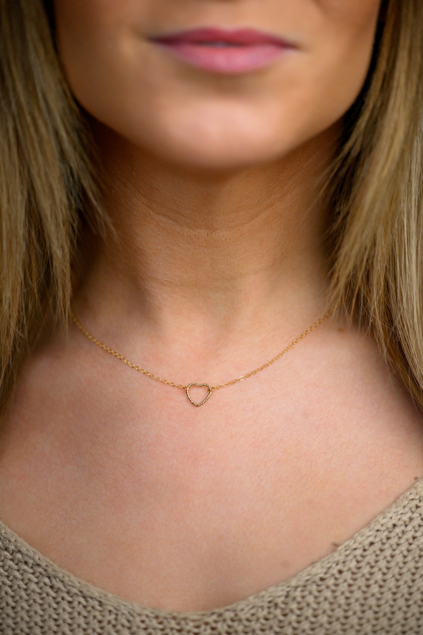 Valentine's Day Gold Fill Heart Necklace