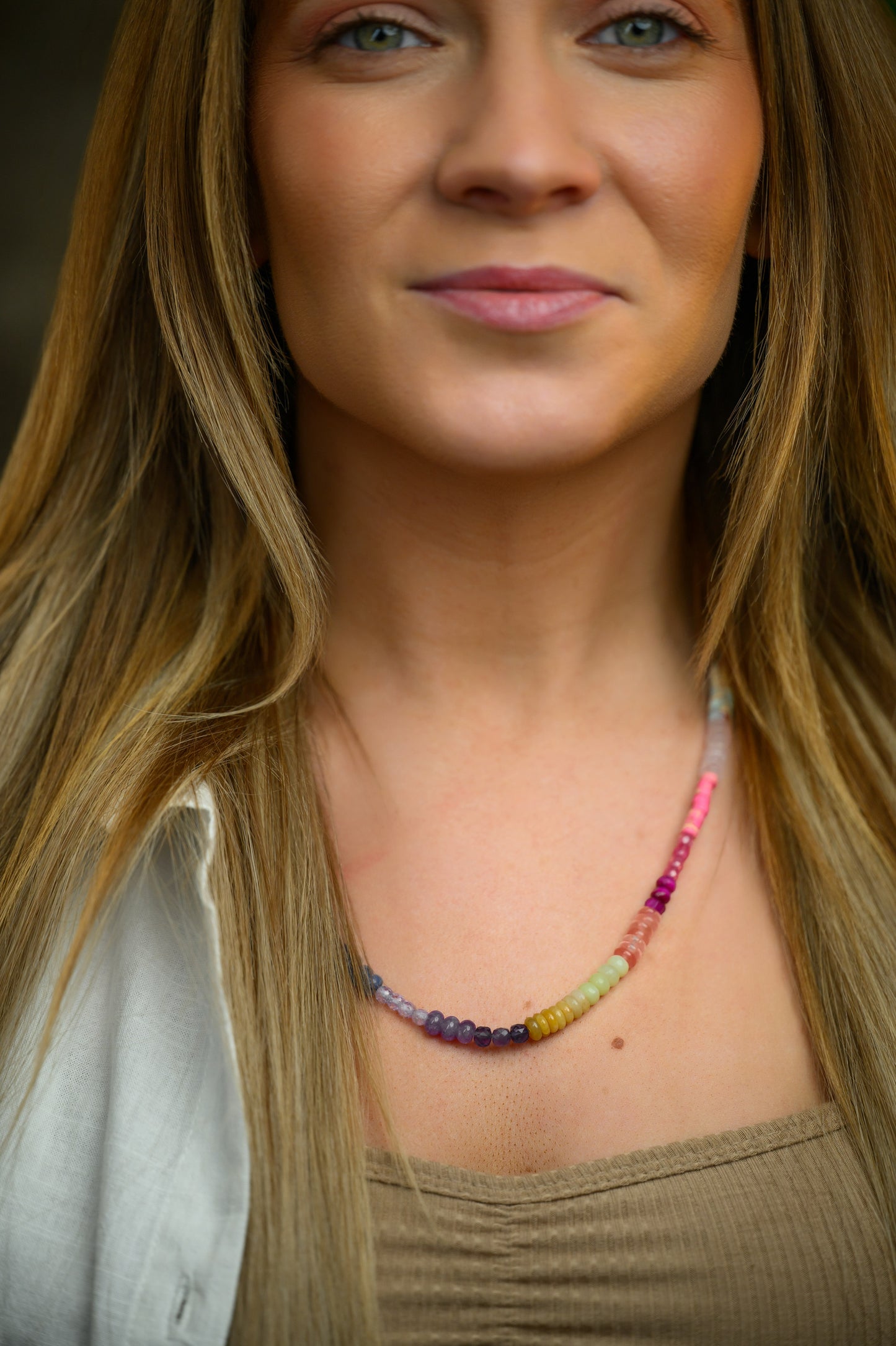 Summer gemstone necklace