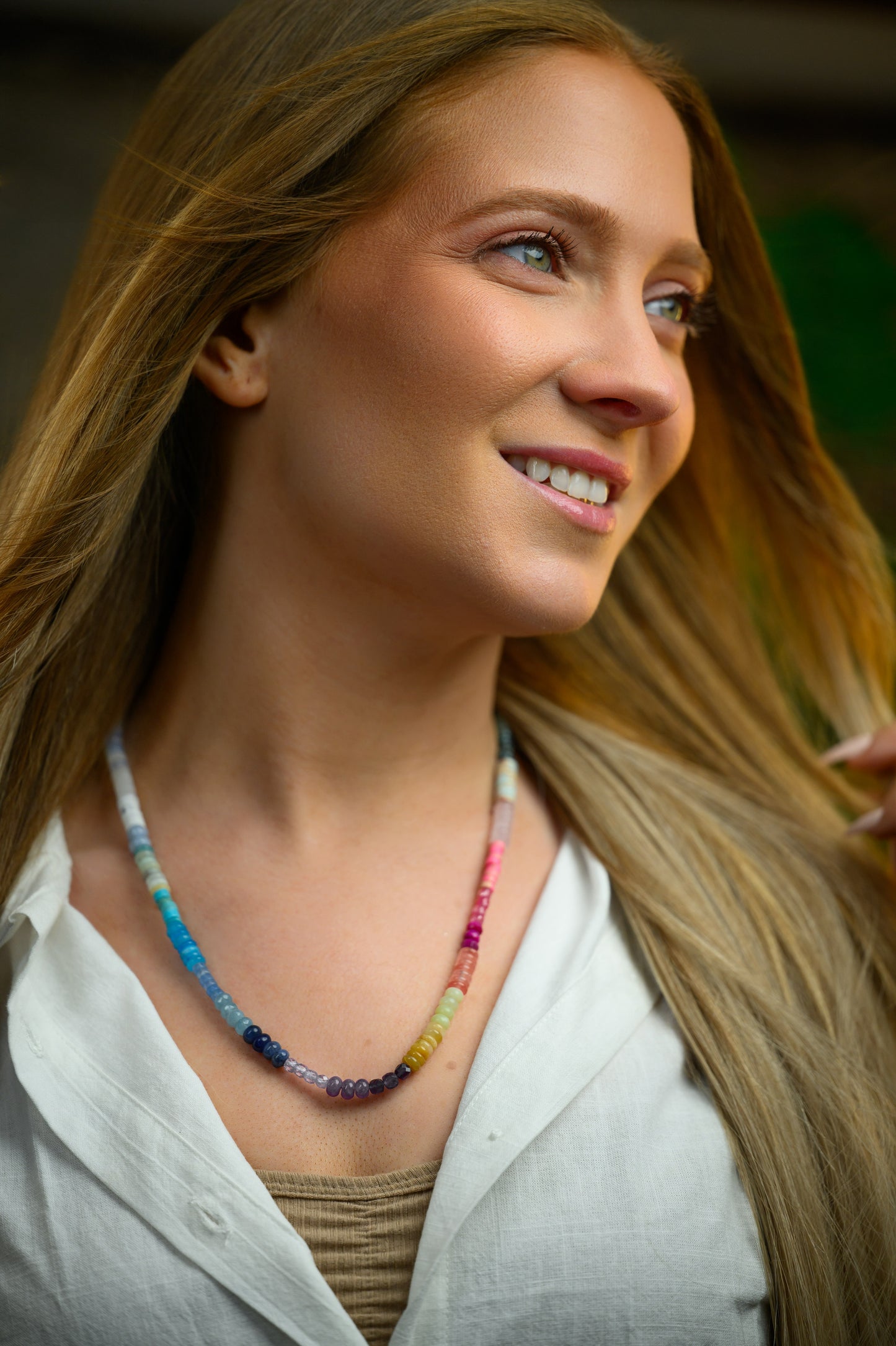 Summer gemstone necklace