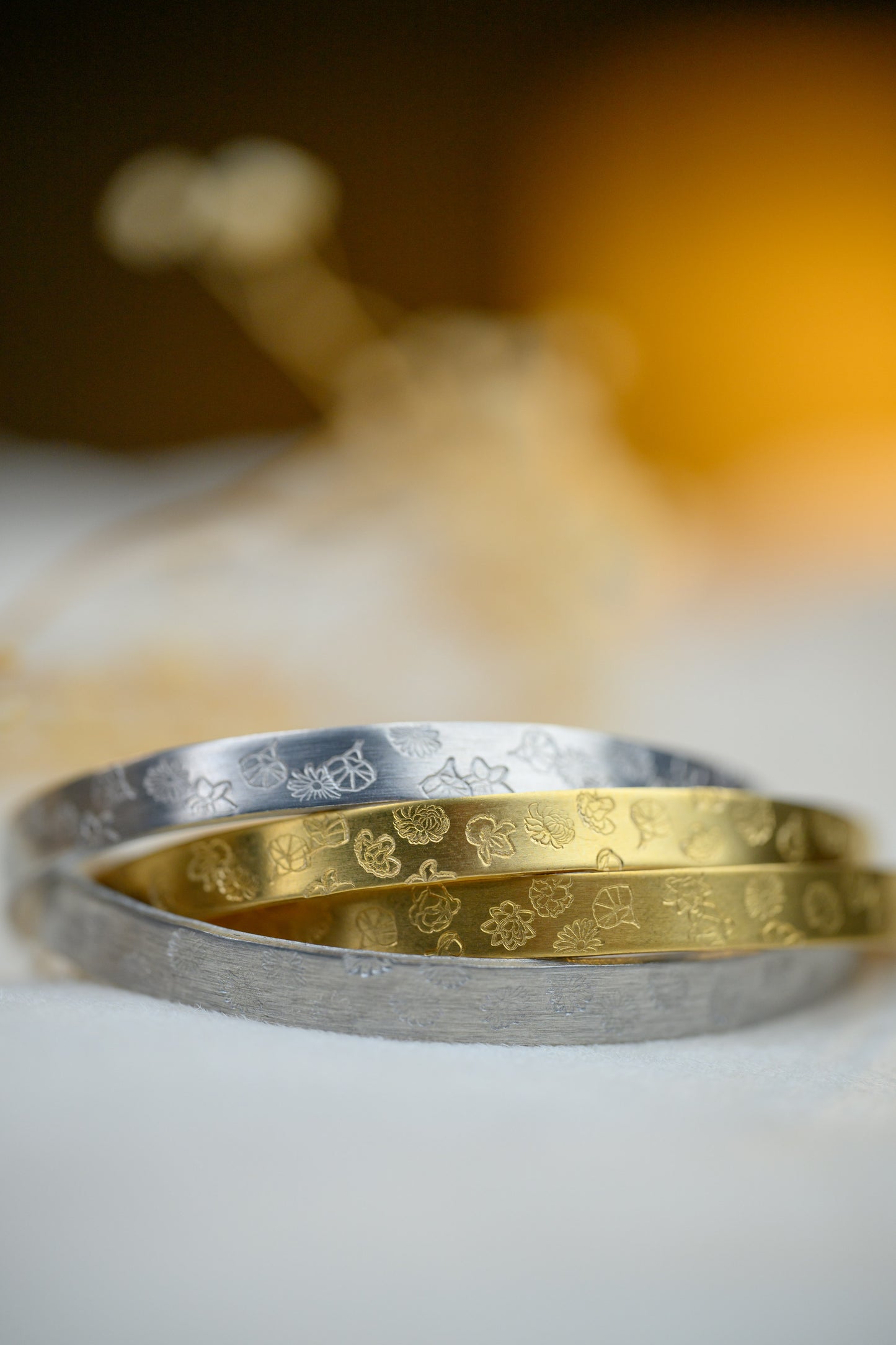 Family birth flower cuff