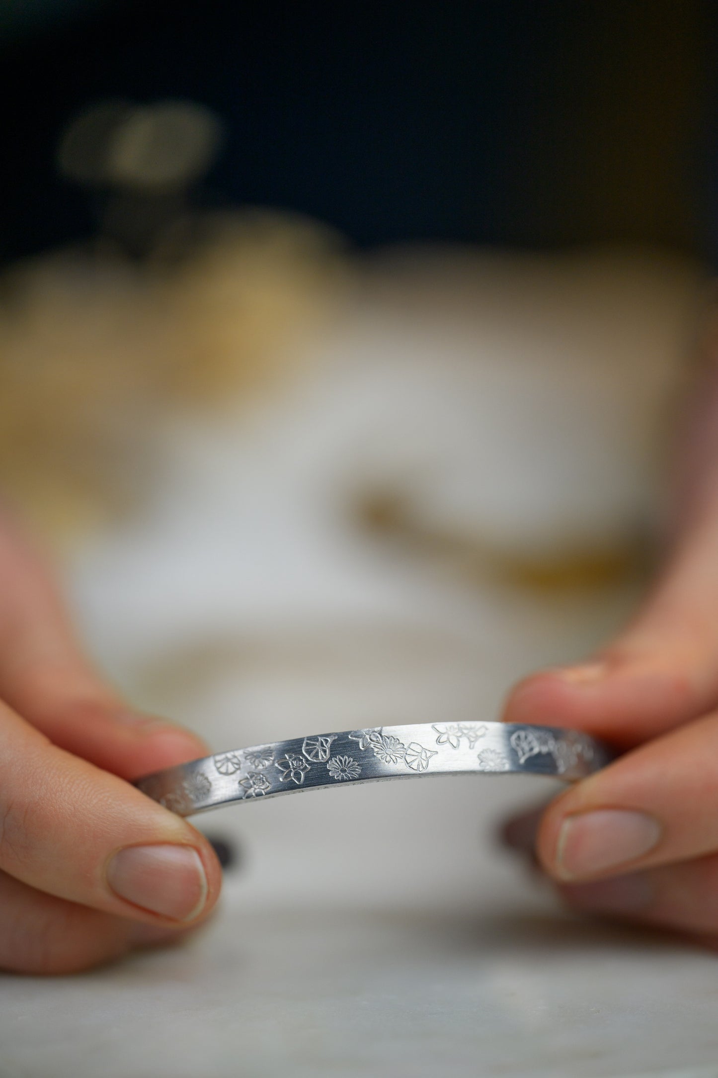 Family birth flower cuff