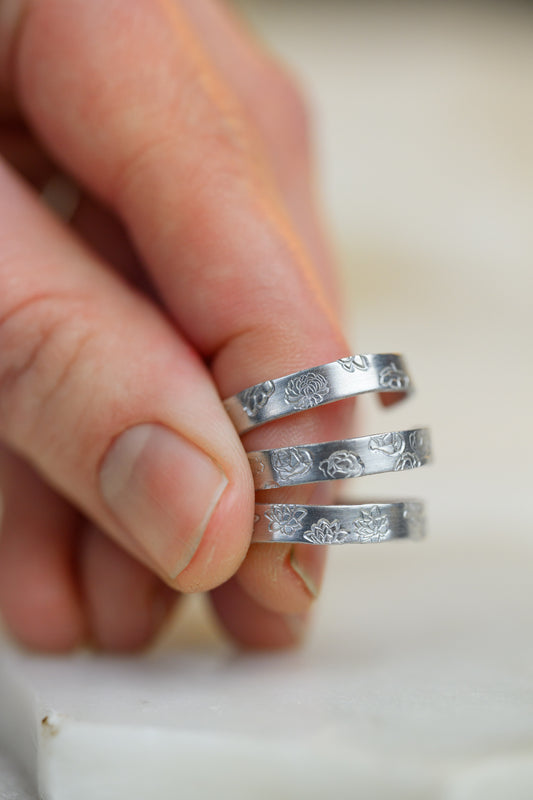 Valentine's Day Family birth flower ring