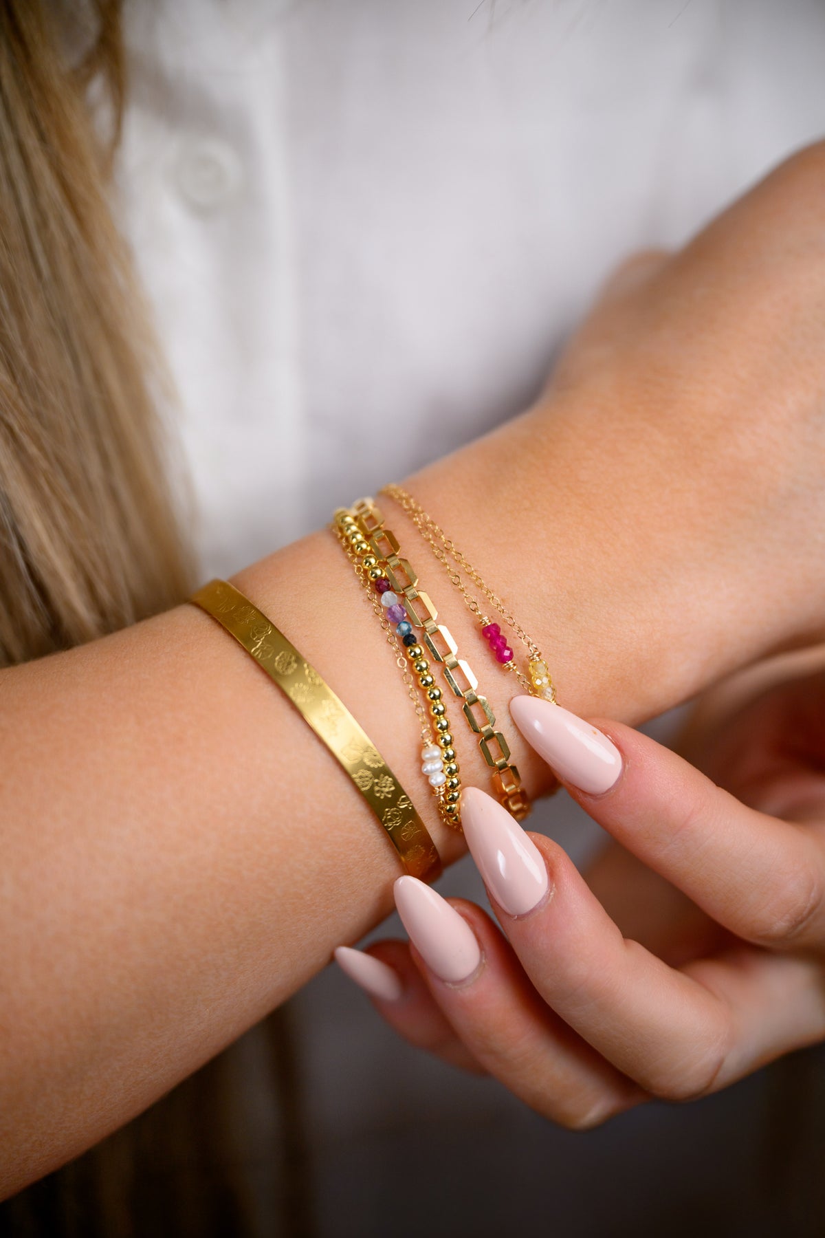 February birthstone bracelets stretchy and perfect - Amethyst