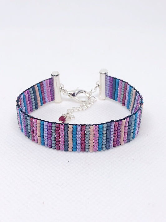 Multi colored bead loom bracelet