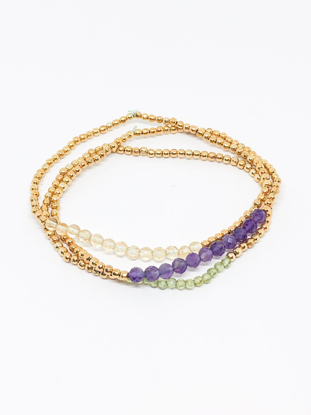 August birthstone bracelets stretchy and perfect - Peridot
