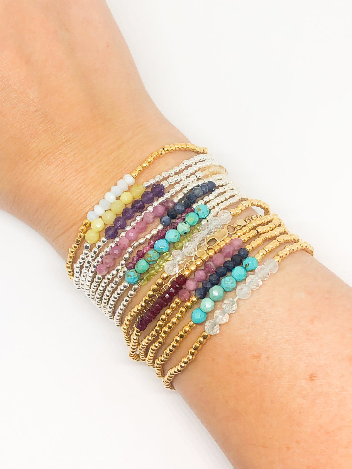 September birthstone bracelets stretchy and perfect - Sapphire